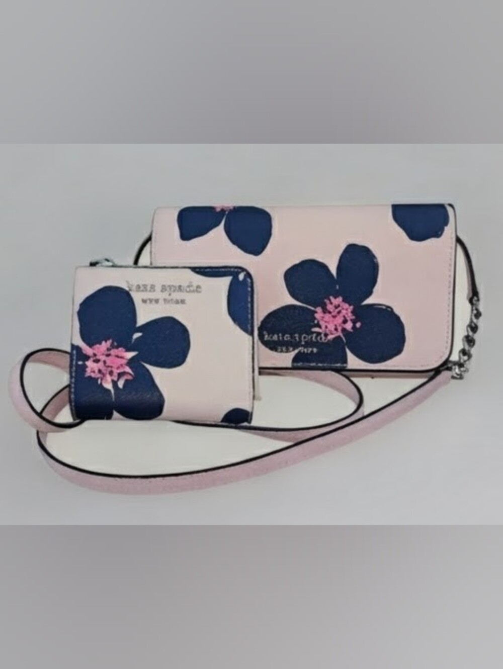 NWOT KATE SPADE ♠️ NEW YORK Laurel Way Grand Flora SM PURSE/MATCHING WALLET SET
